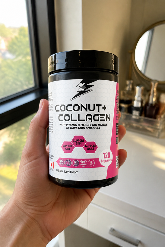 کپسول کوکونات کلاژن نوتریفیوژن (NutriFusion Coconut+ Collagen) – ۱۲۰ عددی | تقویت پوست، مو و ناخن