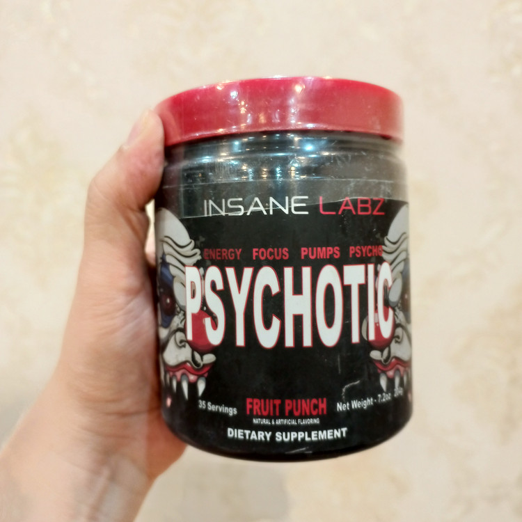 پودر پمپ سایکوتیک اینسین لبز Insane Labz Psychotic با طعم فروت پانچ، ۳۵ سروینگ