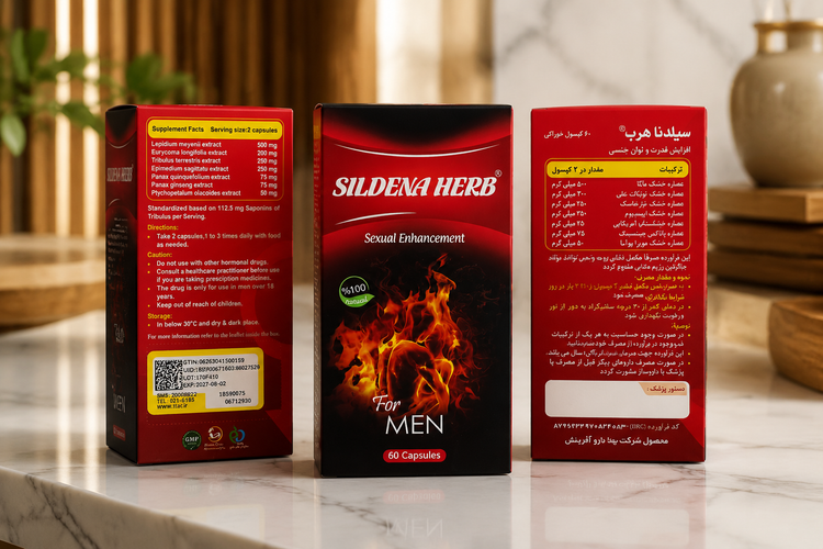 خرید و قیمت کپسول سیلدنا هرب بهتا دارو (۶۰ عددی) | تقویت نعوظ و میل جنسی آقایان