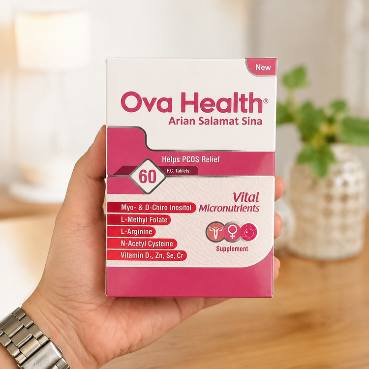 قرص اوا هلث آرین سلامت سینا (Ova Health) بسته ۶۰ عددی – بهبود تنبلی تخمدان (PCOS) و تقویت باروری بانوان
