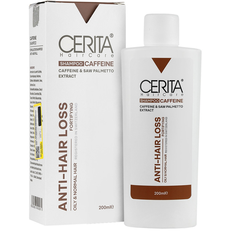 شامپو ضد ریزش و تقویتکننده کافئین سریتا (Cerita Caffeine Shampoo)
