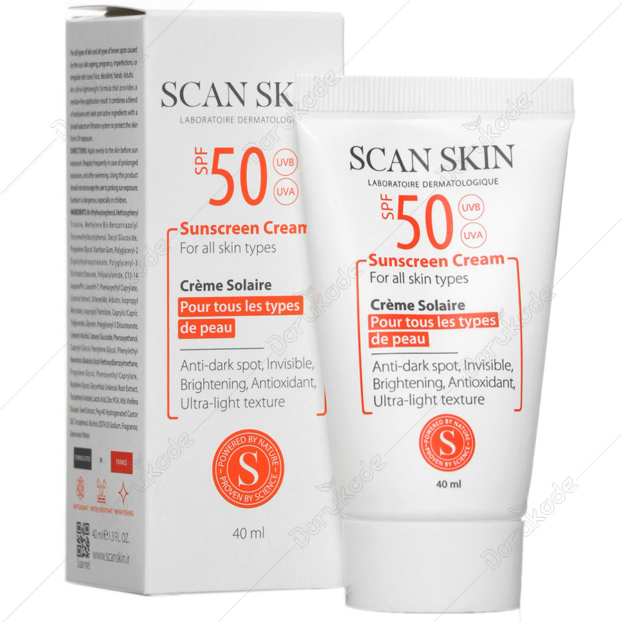 کرم پودر ضد آفتاب و ضد لک اسکن اسکین (Scan Skin Tinted Anti-Dark Spot Sunscreen)